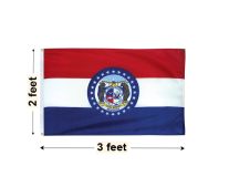 2'x3' Missouri Nylon Outdoor Flag